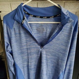 Avia Womens Running Quarter Zip Pink and White Blue Large (16-18) Activewear.